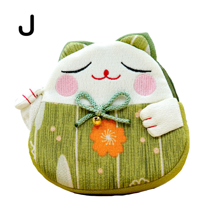 招き猫のポーチ12色　キャラクターポーチシリーズ