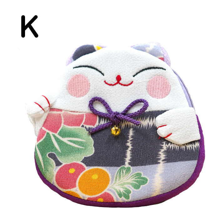 招き猫のポーチ12色　キャラクターポーチシリーズ