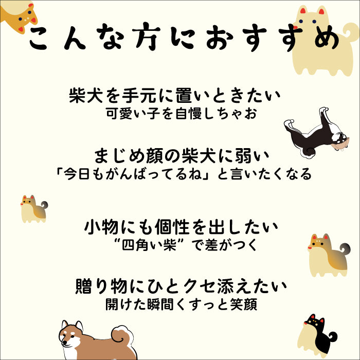 柴犬シリーズ　柴犬四角コインケース