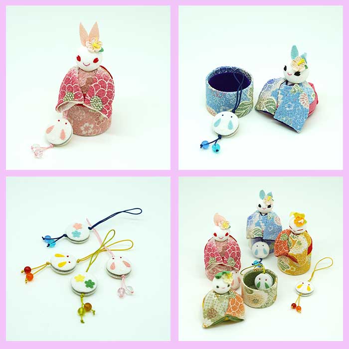 きれのはな -小町うさぎストラップ付き-小箱シリーズ