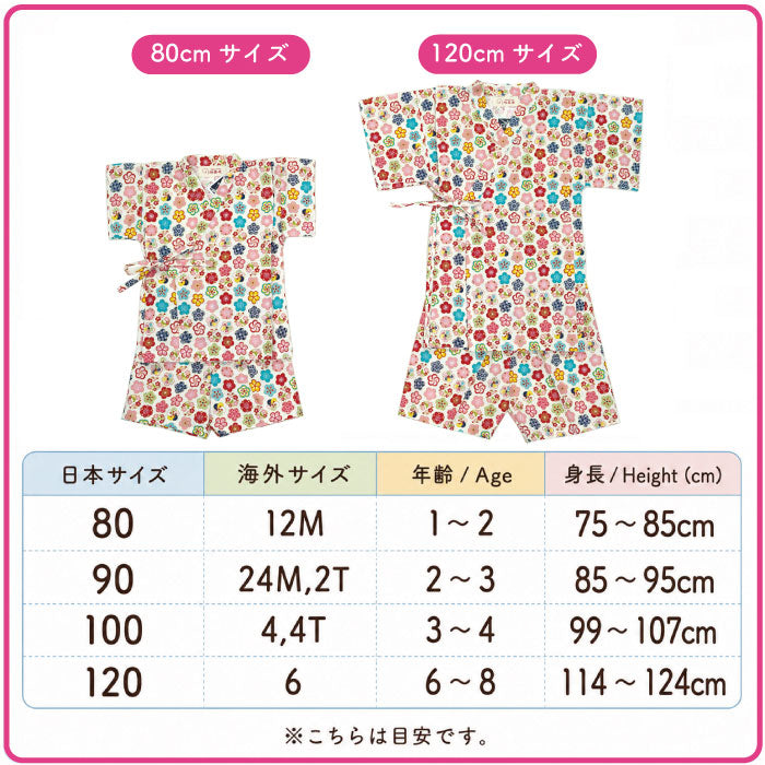 子供用甚平 -梅づくし柄-