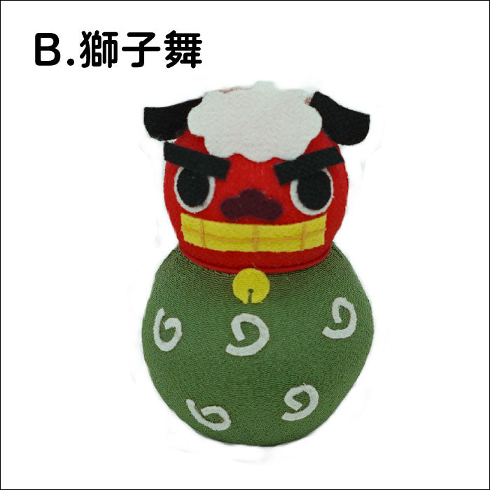 特大起き上がり小法師 -縁起キャラクター たぬき 獅子舞 くま-