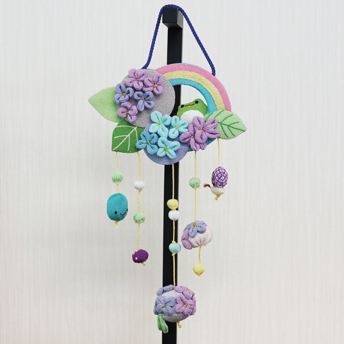 下げ飾り -紫陽花とかえる-