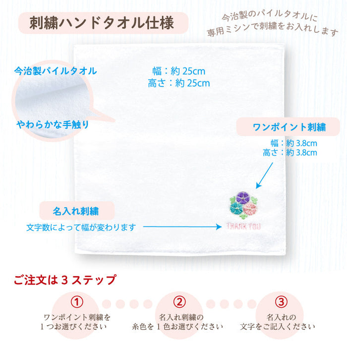 【受注生産品】-刺繍ハンドタオル ボタニカル-